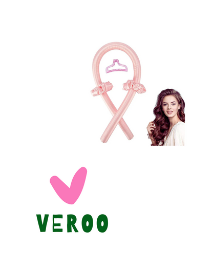 Bigodino Senza Calore per Boccoli Naturali, Heatless Hair Curler per Dormire, per la Maggior Parte Tipi di Capelli, Adatto a Capelli Corti/Medi/Lunghi (Rosa)