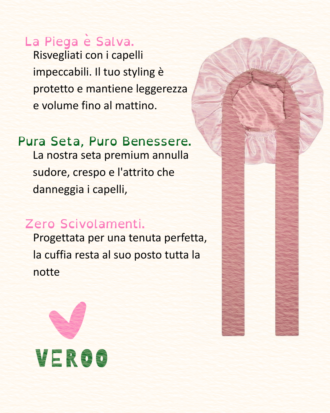 Veroo™ – La Cuffia Sogno di Seta
